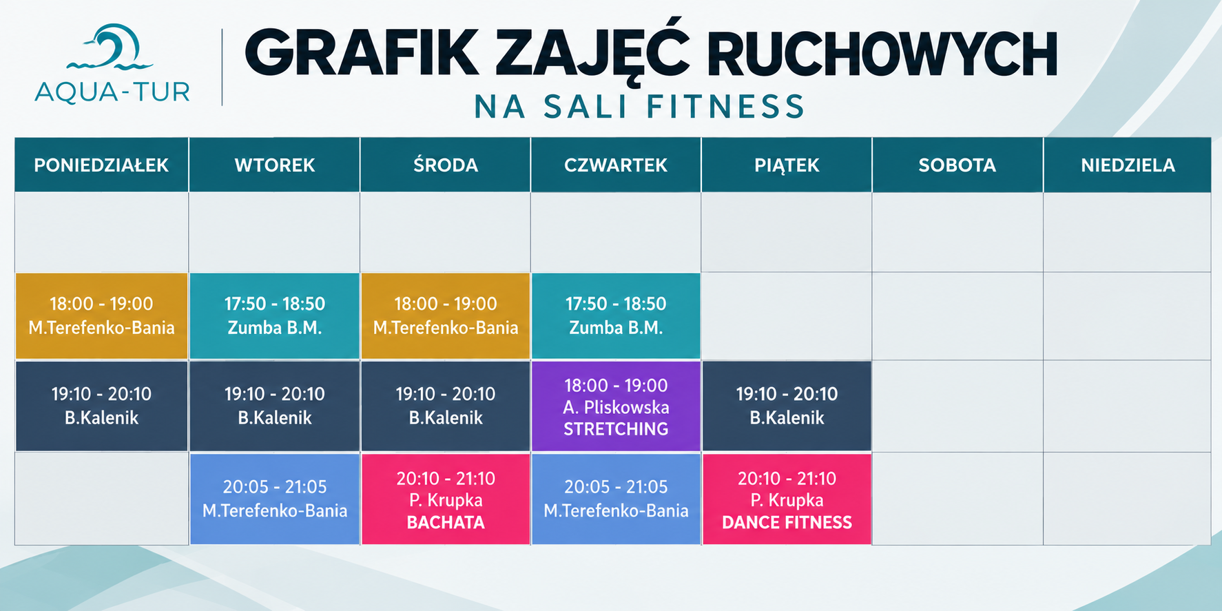 grafik zajęć