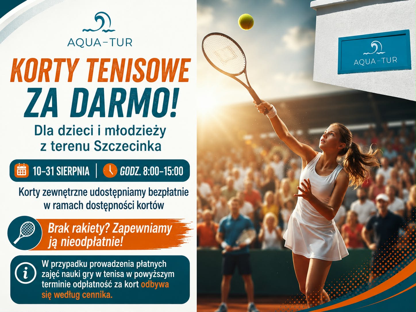 BEPŁATNE KORTY TENISOWE