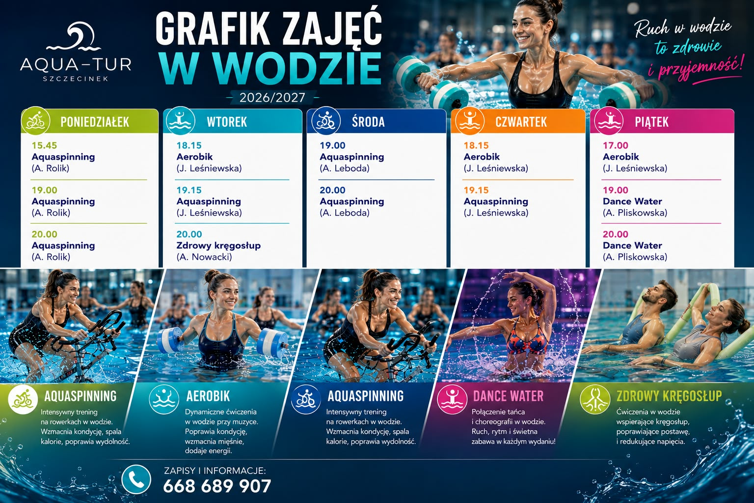 grafik zajęc w&nbsp;wodzie