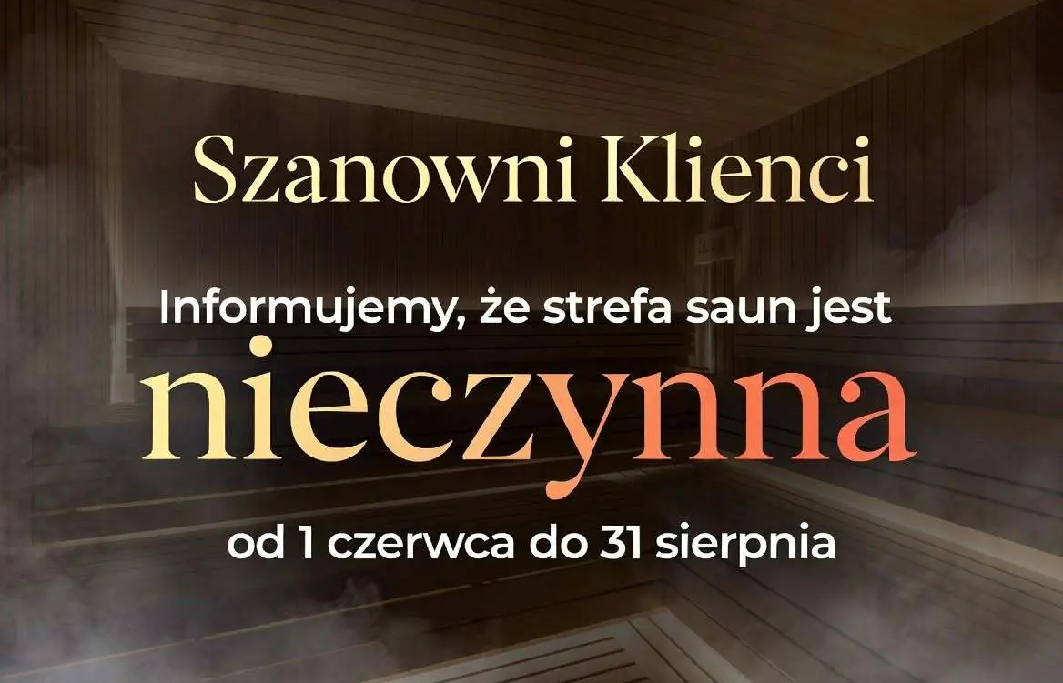informacja dla klientów- strefa spa