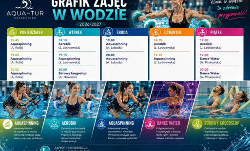 grafik zajęć w wodzie
